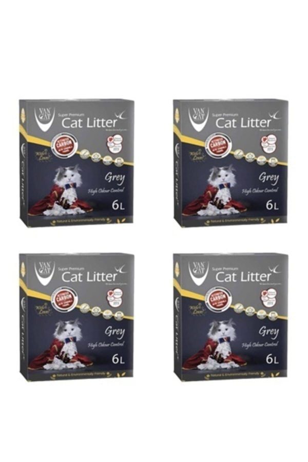 VanCat Aktif Karbon Kedi Kumu Kutu 6 lt x 4 Adet