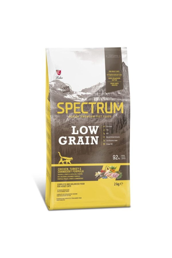 Spectrum Low Grain 2kg Yetişkin Kedi Için Tavuk Hindi&kızılcıklı
