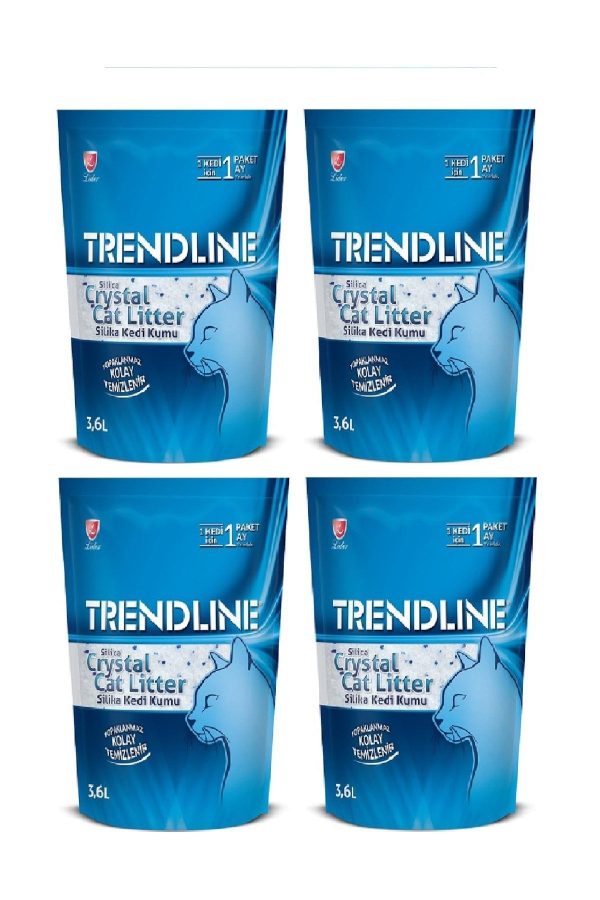Trendline Kristal Silika Kedi Kumu 3.6 lt x 4 Adet