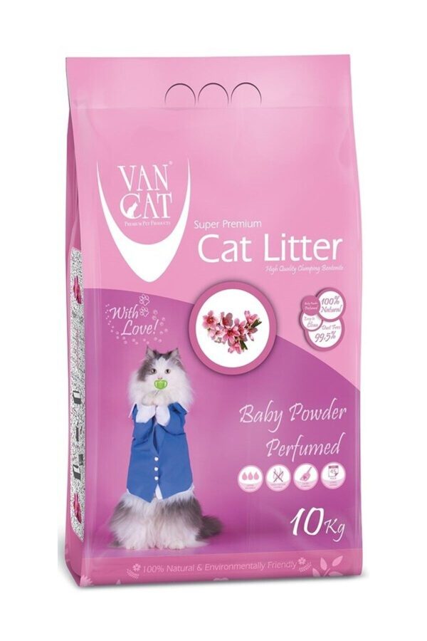 Vancat Pudra Kokulu Ince Taneli Kedi Kumu 10 Kg
