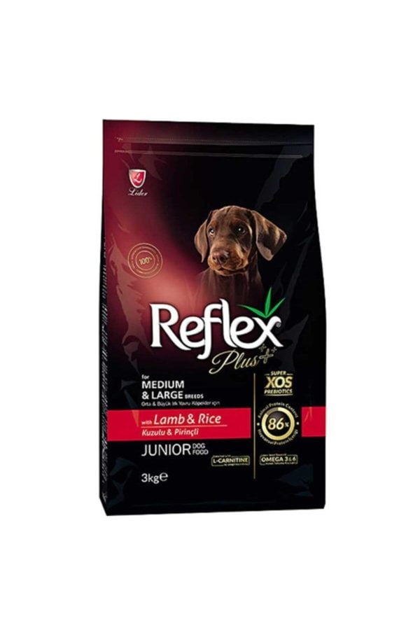 Reflex Plus Junior Kuzu Etli Büyük Irk Yavru Köpek Maması 3 kg