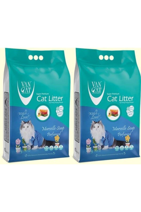 VanCat Marsilya Sabun Kokulu Ince Tane Kedi Kumu 10 Kg X 2 Adet