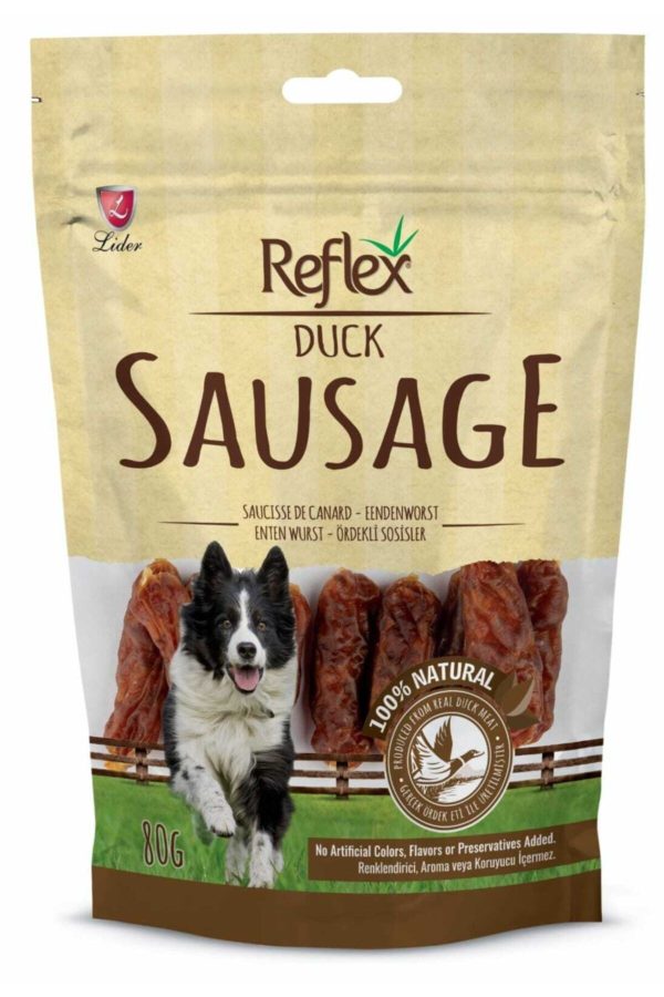 Reflex Duck Sausage Ördekli Kurutulmuş Sosis Parçaları 80gr
