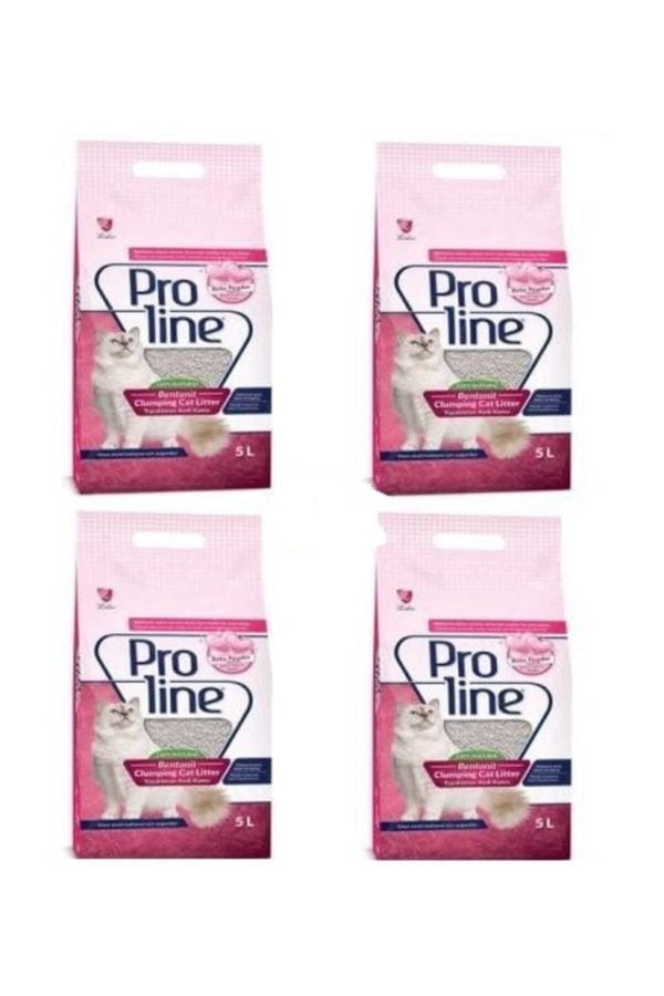 Proline Bebek Pudrası Kokulu Kedi Kumu 5 L x 4 Adet