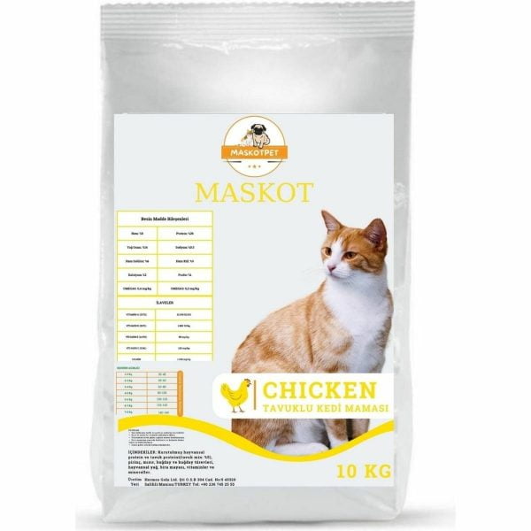 Maskot Tavuklu Yetişkin Kedi Maması 10 KG