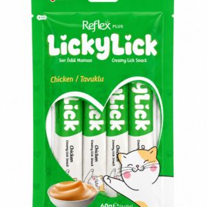 REFLEX PLUS LİCKYLİCK KEDİ SIVI ÖDÜL TAVUK 4*15 GR