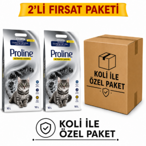 PROLİNE AKTİF KARBON KEDİ KUMU 10 LT * ADET 2 ÖZEL KOLİ PAKET