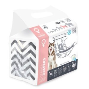 M-Pets Diapers Dişi Köpekler İçin Külot Bez 35x60cm (10'lu) [XL]