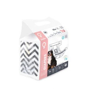 M-Pets Diapers Dişi Köpekler İçin Külot Bez 48-70cm XXL (10'lu)