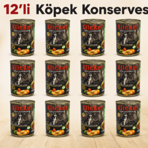 Klicker 12'Li Kuzulu Sebzeli Köpek Konservesi 400 gr