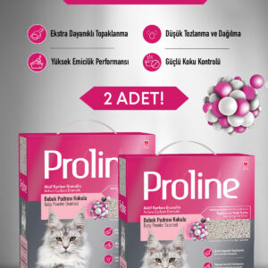 Proline Bebek Pudrası Kokulu Kedi Kumu 2X6Lt.