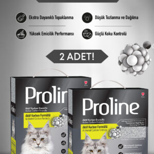 Proline Aktif Karbon Tanecikli Kedi Kumu 2X6lt.
