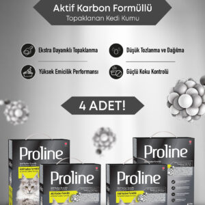 Aktif Karbon Tanecikli Kedi Kumu 4X6lt.