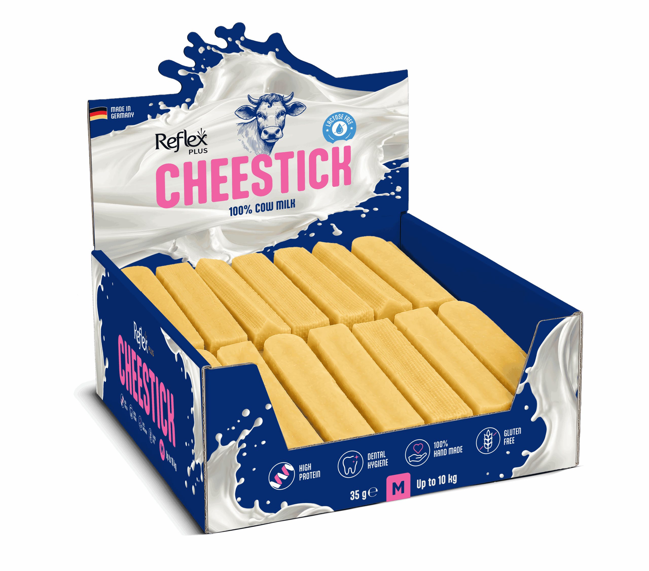 Reflex Plus CheeseStick 50'li %100 Sütlü Köpek Ödül Çubuğu M