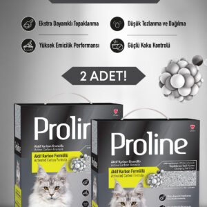 Proline Aktif Karbon Tanecikli Kedi Kumu 2X10 L