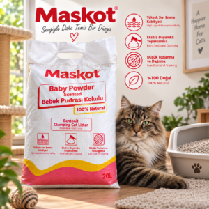 Maskotpet Parfümlü Bentonit Kedi Kumu 20 Litre