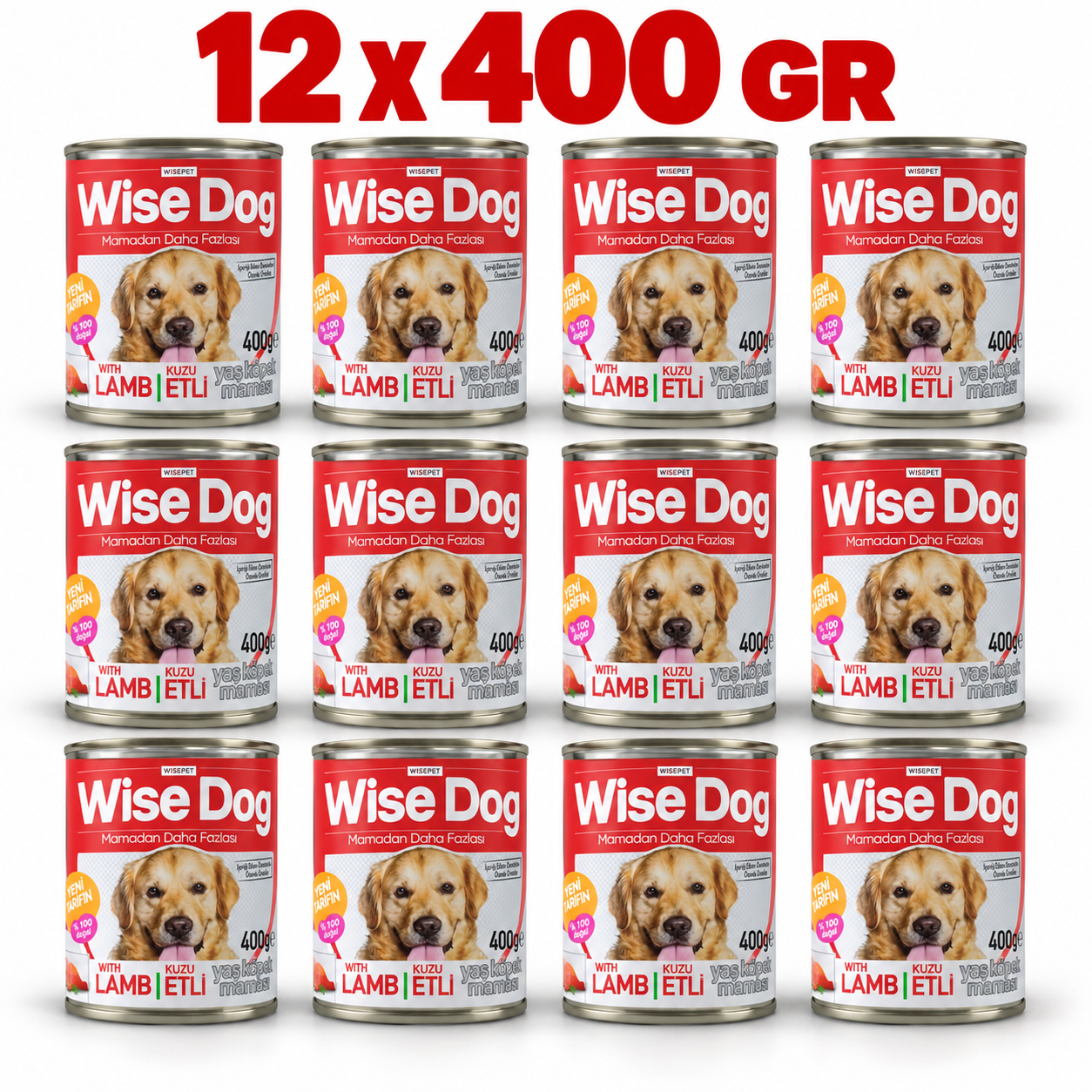 Wise Dog Etli Yetişkin Köpek Konserve Maması 400 gr x 12 adet