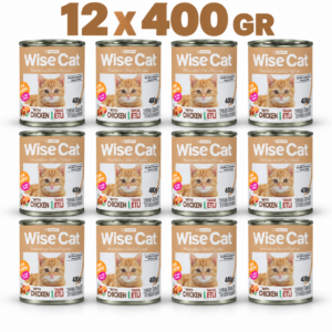 Wise Cat Tavuklu Yavru Kedi Konserve Maması 400 Gr 12 Adet