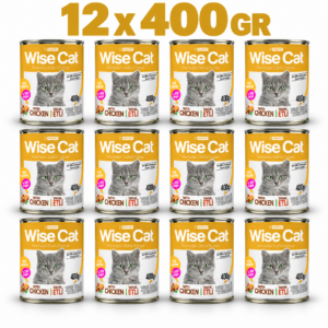 Wise Cat Tavuklu Yetişkin Kedi Konservesi 400 Gr x 12 Adet