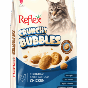 REFLEX CRUNCHY BUBBLES KISIR TAVUK YETİŞKİN KEDİ MAMASI  1 KG