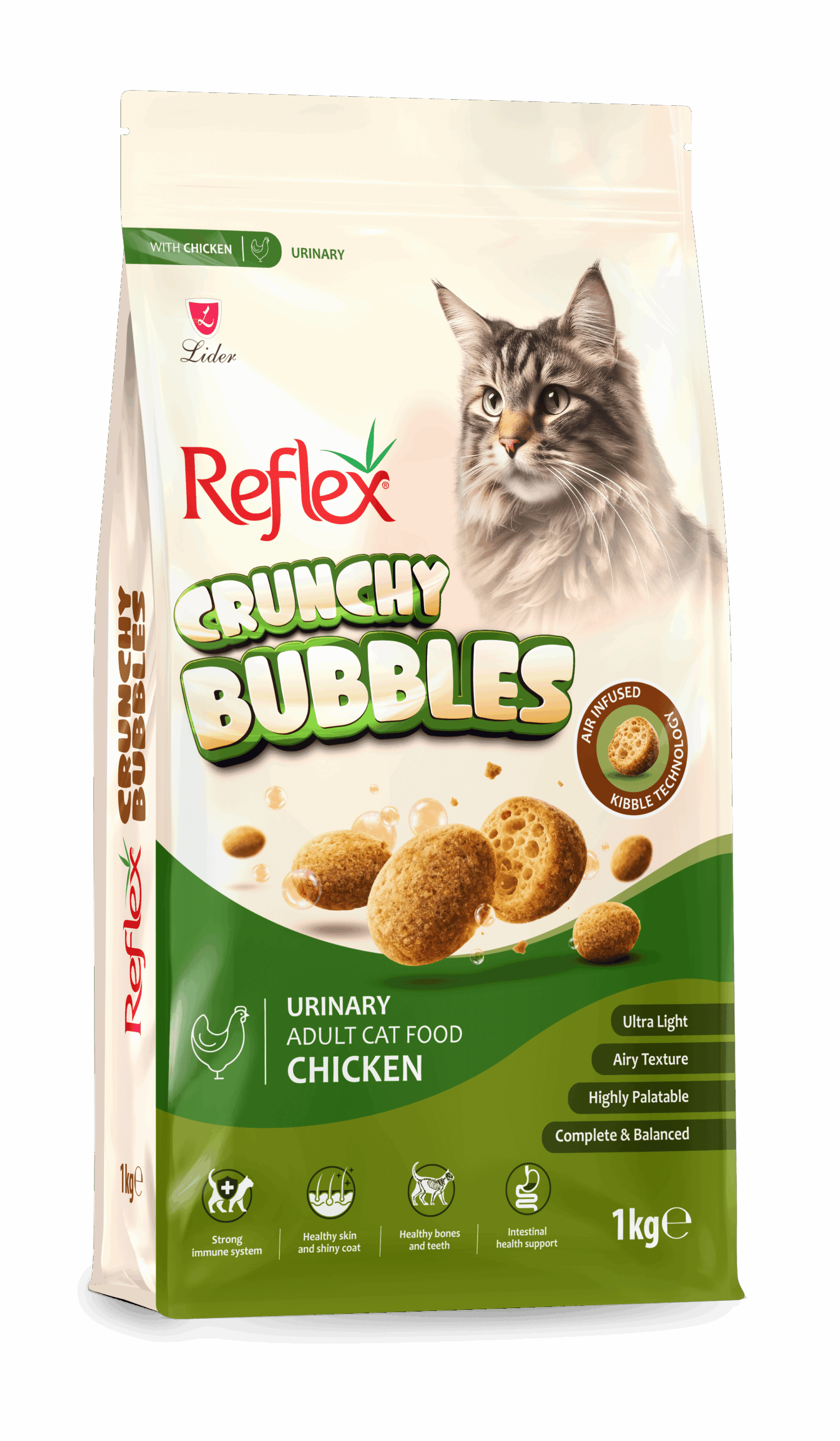REFLEX CRUNCHY BUBBLES URİNARY TAVUKLU YETİŞKİN KEDİ MAMASI 1 KG