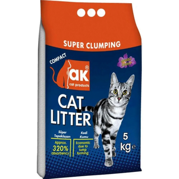 Akkum Lavanta Kokulu İnce Taneli Topaklaşan Kedi Kumu 10 KG
