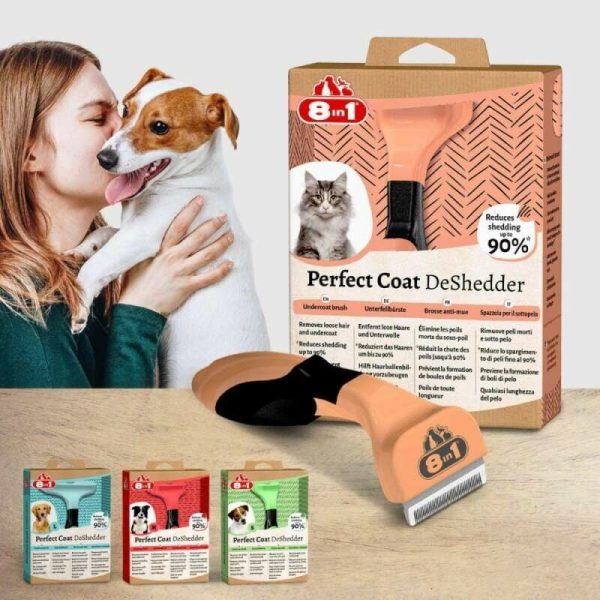 8in1 Perfect Coat DeShedder Kediler İçin Tüy Alıcı Tarak
