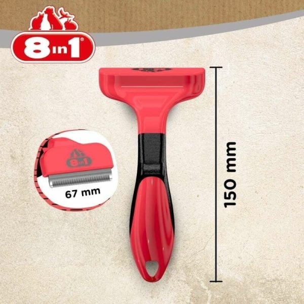 8in1 Perfect Coat DeShedder Köpekler İçin Tüy Alıcı Tarak - Medium - Görsel 2