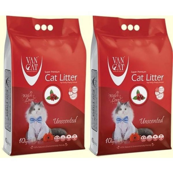 Vancat Kokusuz Topaklaşan İnce Taneli Bentonit Kedi Kumu 2 x 10 KG