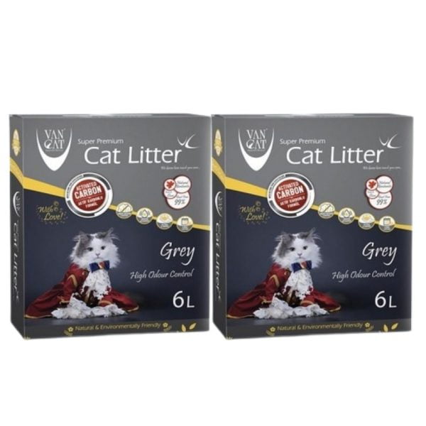 Vancat G160 Aktif Karbonlu Süper Premium Bentonit Kedi Kumu 2 x 6 L