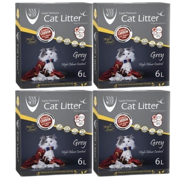 Vancat G160 Aktif Karbonlu Bentonit Kedi Kumu 4 x 6 L