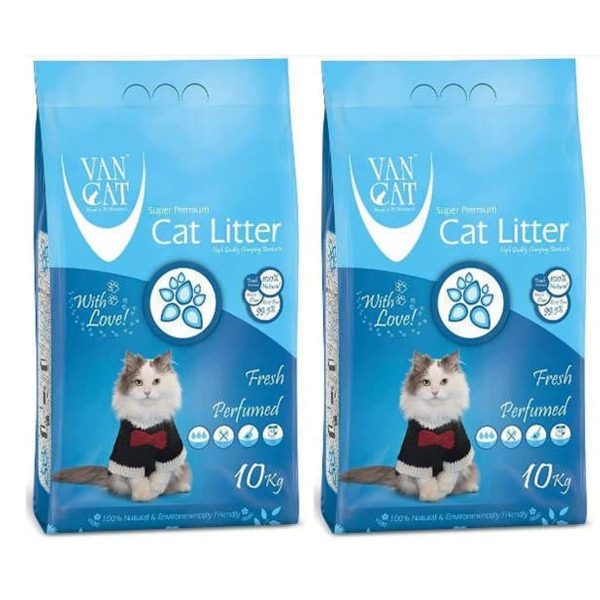 Vancat Fresh Parfüm Kokulu İnce Taneli Kedi Kumu 2 x 10 KG