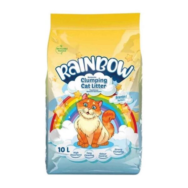 Rainbow Parfümlü İnce Taneli Bentonit Kedi Kumu 10 L