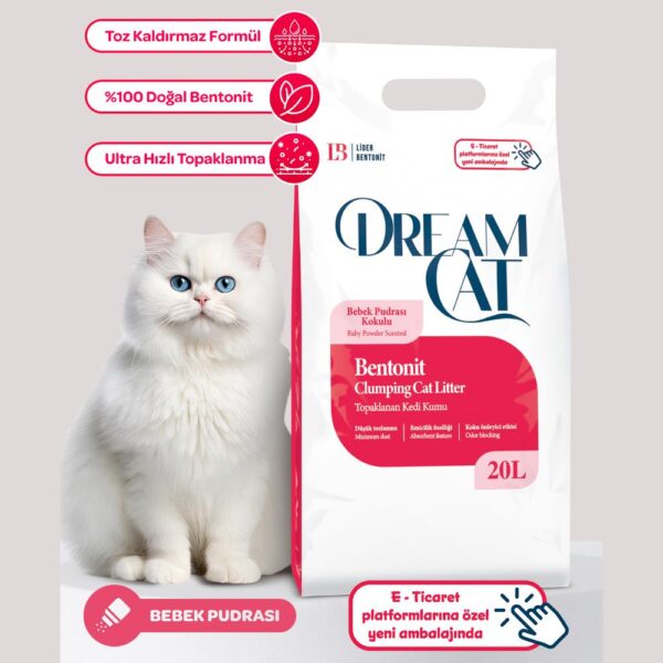 Dream Cat Bebek Pudrası Kokulu Kedi Kumu 20 L - Görsel 2