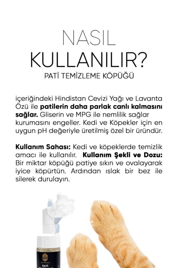 Doku Pet Cosmetic Kedi ve Köpek Pati Temizleme Köpüğü 150 ml - Görsel 5