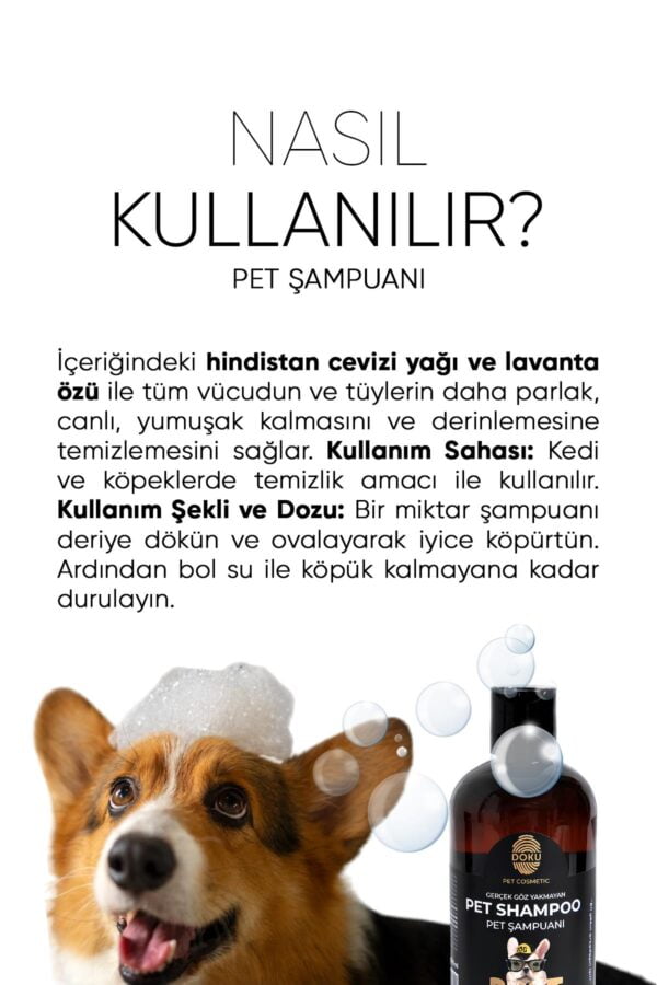 Doku Pet Cosmetic Kedi ve Köpekler İçin Göz Yakmayan Şampuan 500 ml - Görsel 7