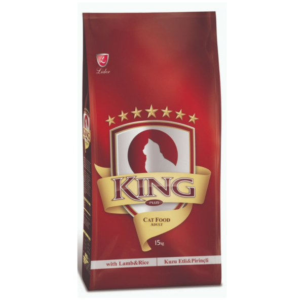 KING Kuzu Etli ve Pirinçli Yetişkin Kedi Maması 15 Kg