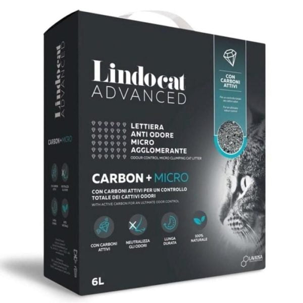 Lindocat Advanced Carbon+ Micro Aktif Karbonlu Kedi Kumu 6 L