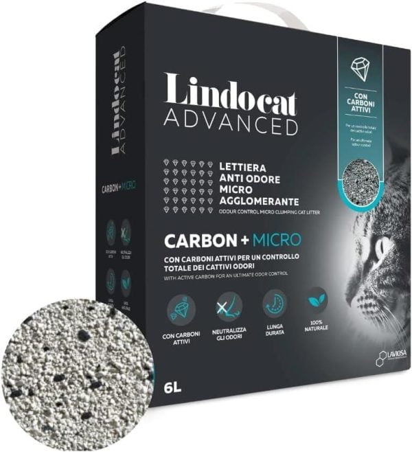Lindocat Advanced Carbon+ Micro Aktif Karbonlu Kedi Kumu 6 L - Görsel 3