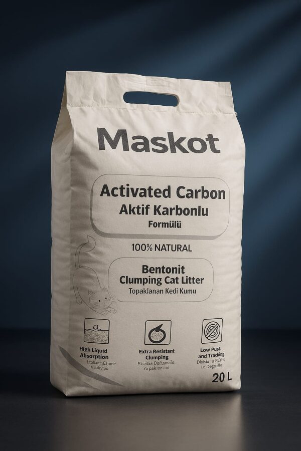 Maskot Aktif Karbonlu Kedi Kumu 20 L
