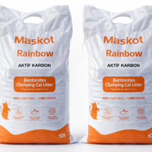 MASKOT RAİNBOW AKTİF KARBONLU KEDİ KUMU 10*2 LT