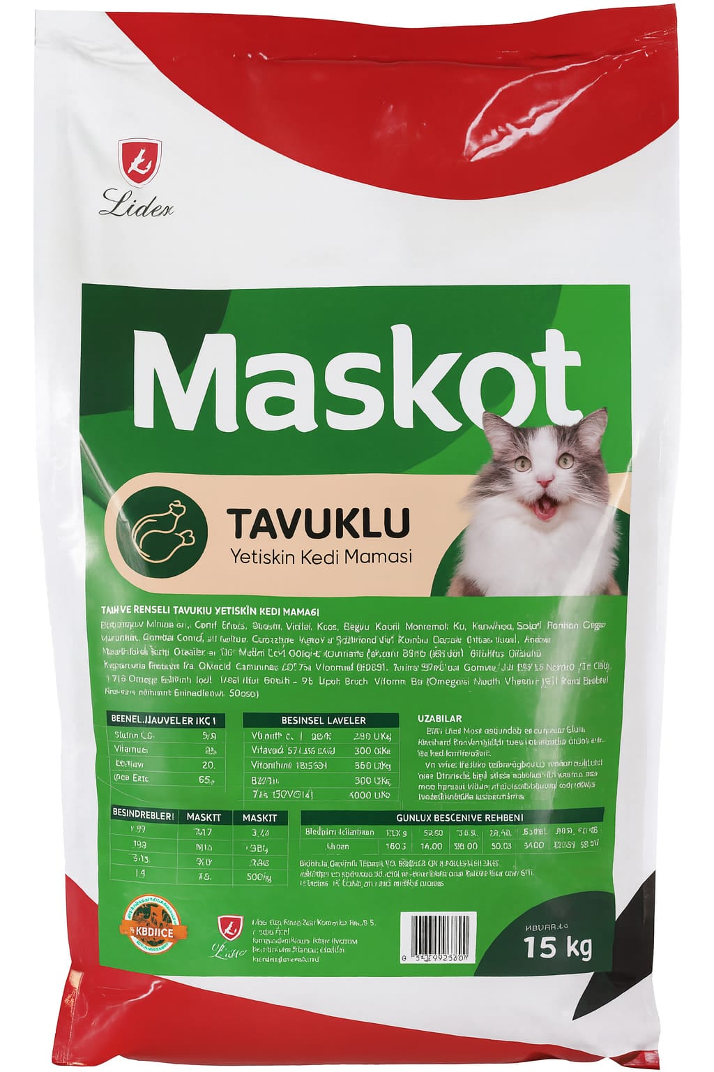 MASKOT TAVUK ETLİ KEDİ MAMASI 15 KG