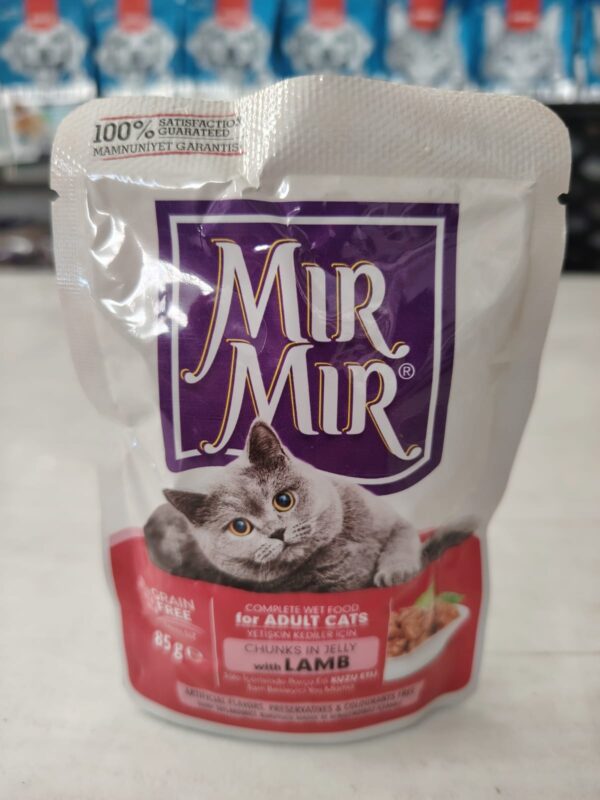 MIR MIR JÖLE İÇERİSİNDE PARÇA ETLİ KUZU ETLİ85 GR 24 ADET