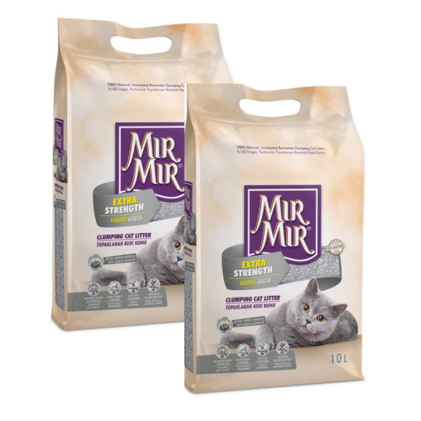 Mır Mır Extra Hızlı Topaklanan Aktif Karbonlu Kedi Kumu 10 L x 2 Adet