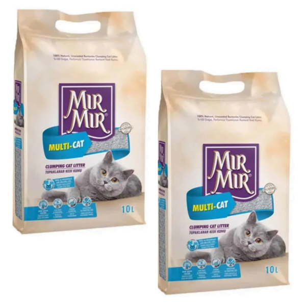MırMır Multi-Cat Çok Kedili Evler İçin Kedi Kumu 10 L x 2 Adet