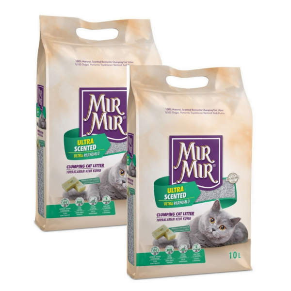 MırMır Ultra Scented Marsilya Sabunu Kokulu Kedi Kumu 10 L x 2 Adet