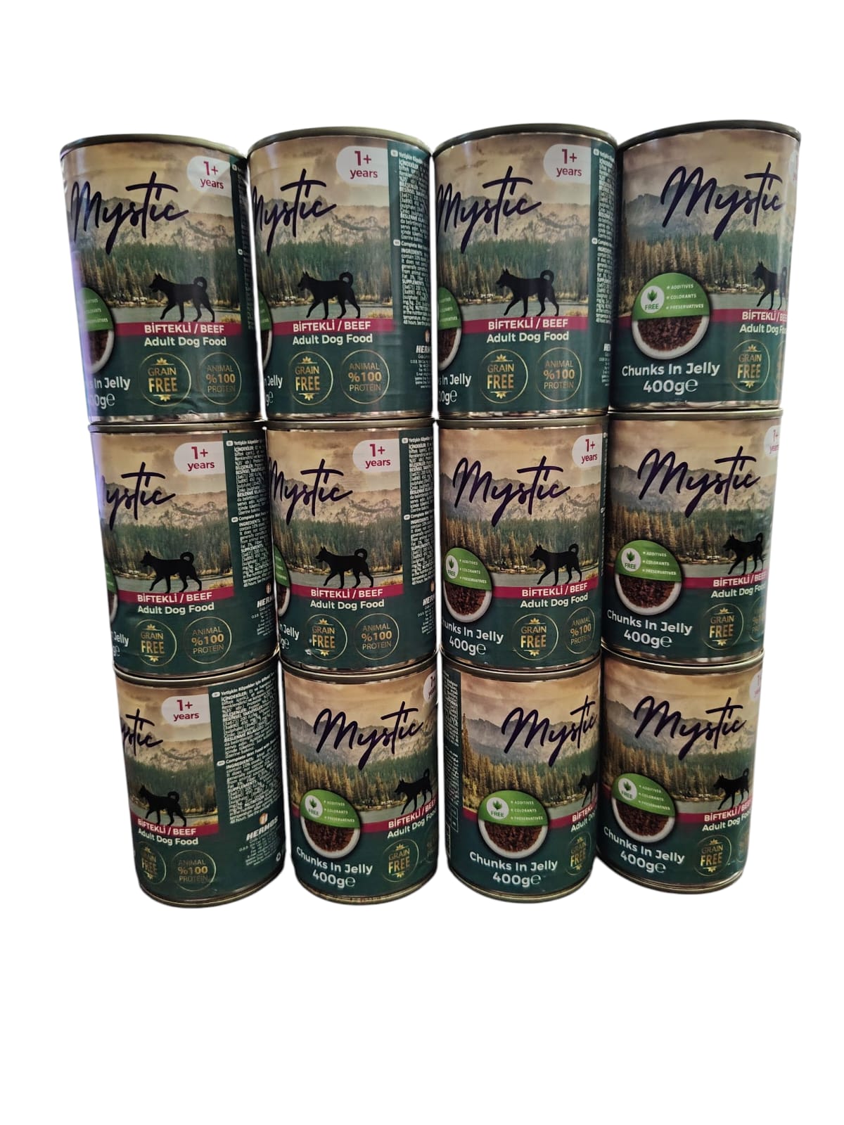 MYSTİC KÖPEK KONSERVE BİFTEKLİ 400 GR (12 ADET )