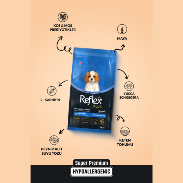 Plus Somonlu Mini ve Küçük Irk Yavru Köpek Maması 3 kg - Görsel 3