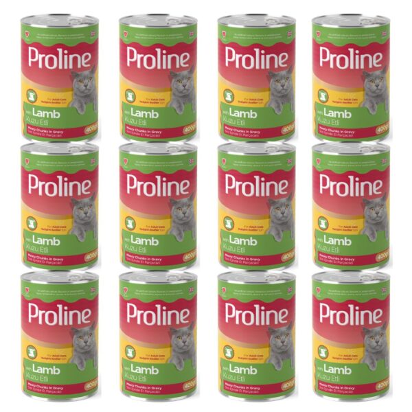 Proline Kuzu Etli Sos İçinde Et Parçacıklı Yetişkin Kedi Konserve x 12 Adet