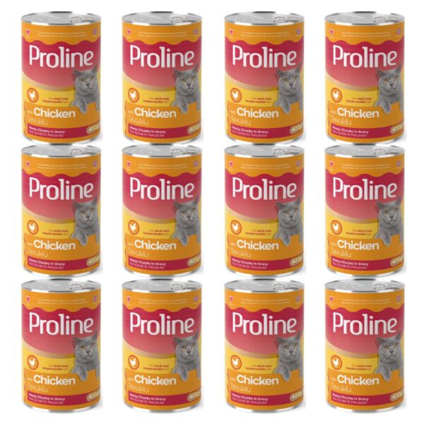 Proline Tavuklu Sos İçinde Et Parçacıklı Yetişkin Kedi Konserve x 12 Adet